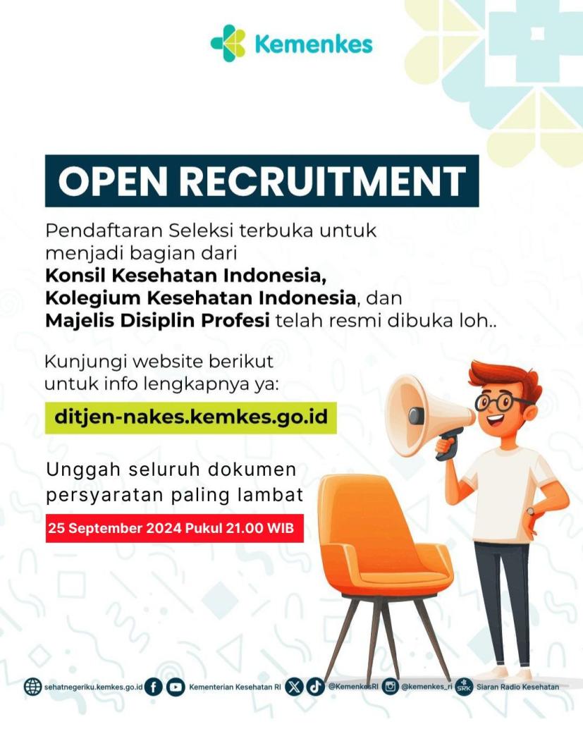 Open Recruitment Konsil Kesehtan Indonesia, Kolegium Kesehatan Indonesia, Majelis Disiplin Profesi